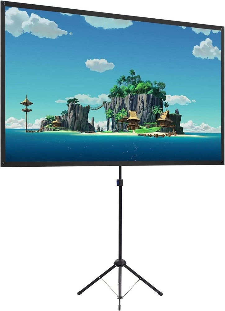 Projector Screen with Stand, Portable Projector Screen and Stand, 60 Inch 16:...