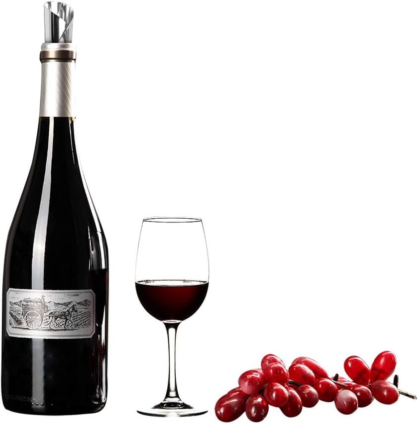 Silver Wine Pourer Drop Stopper Disk Spout Bar Accessories