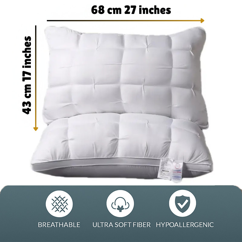 EverLoft™ Bed Pillows 2 Pack – Hypoallergenic, Ultra-Soft Fluffy Support,