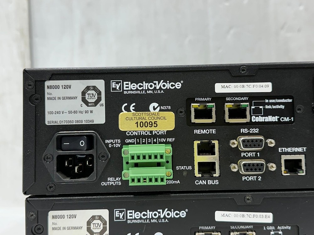 Electro-Voice EV NetMax N8000 System Controller/ Matrix Mixer #187-88 (One)THS
