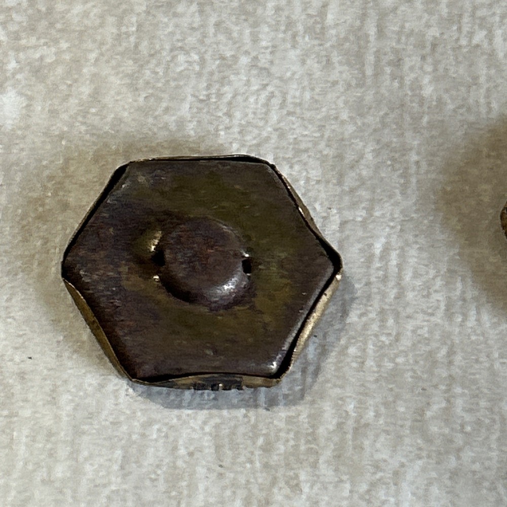 10 Antique Metal Buttons 3 Patterns