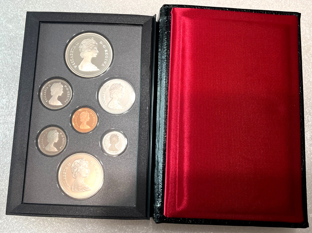 Canada Double Dollar 1986 Proof Set w/ Silver $1 First Trans-Canada Train