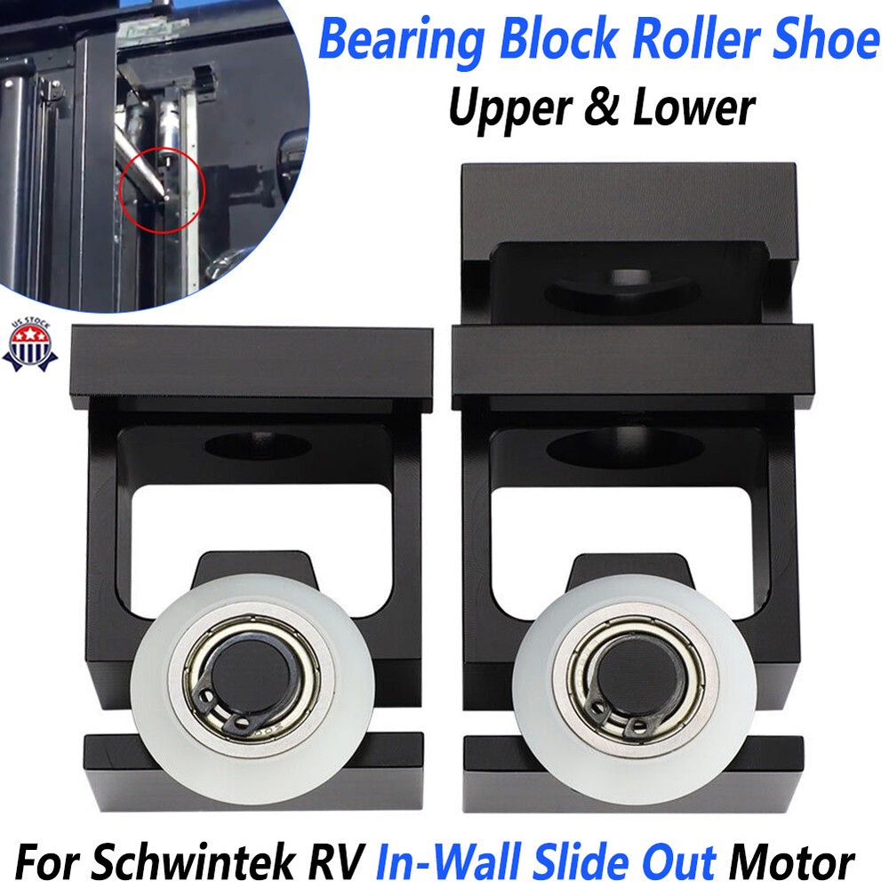 For Schwintek In-Wall Slide Out Upper & Lower Bearing Block Roller Shoe Aluminum
