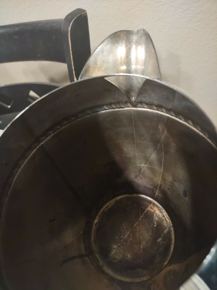 Sheridan Silver On Copper Water Pitcher 8"