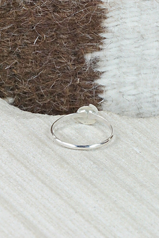 Opalite & Sterling Silver Ring - Arlinda Lalio - Size 4.5