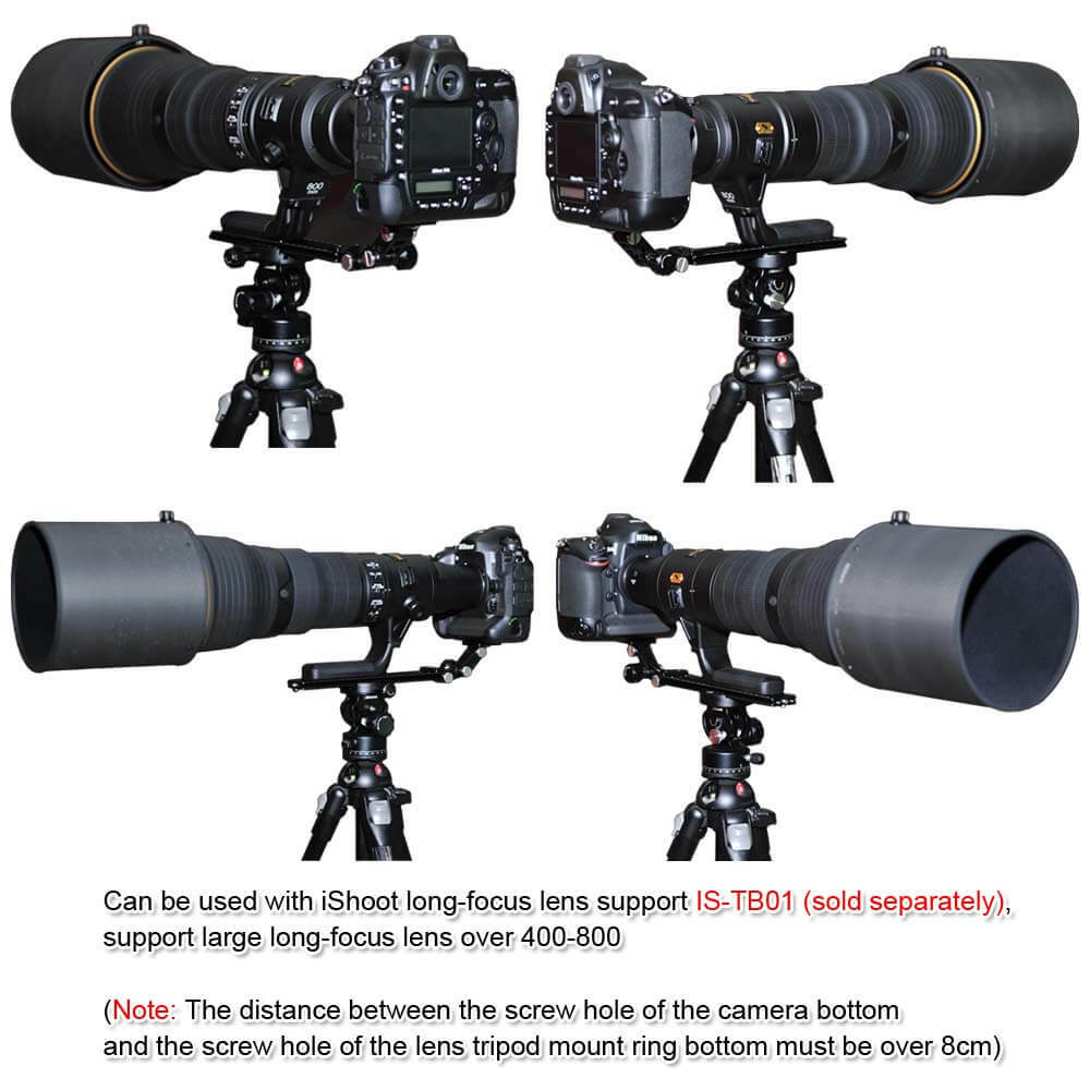 2 Plate =Universal Vertical Quick Release Plate Camera Grip for Tripod Ball Head