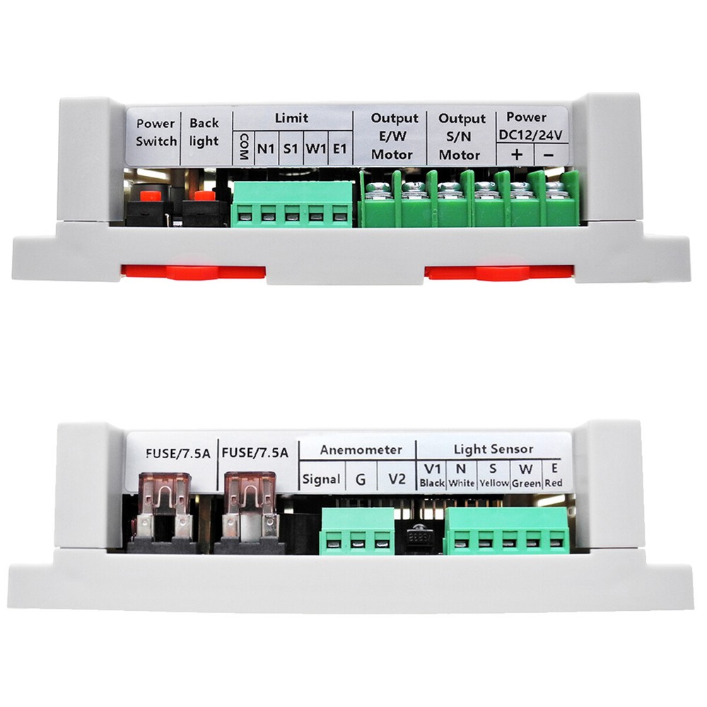 Solar Panel Tracker Controller + Wind Sensor for Single/Dual Axis Solar Tracking