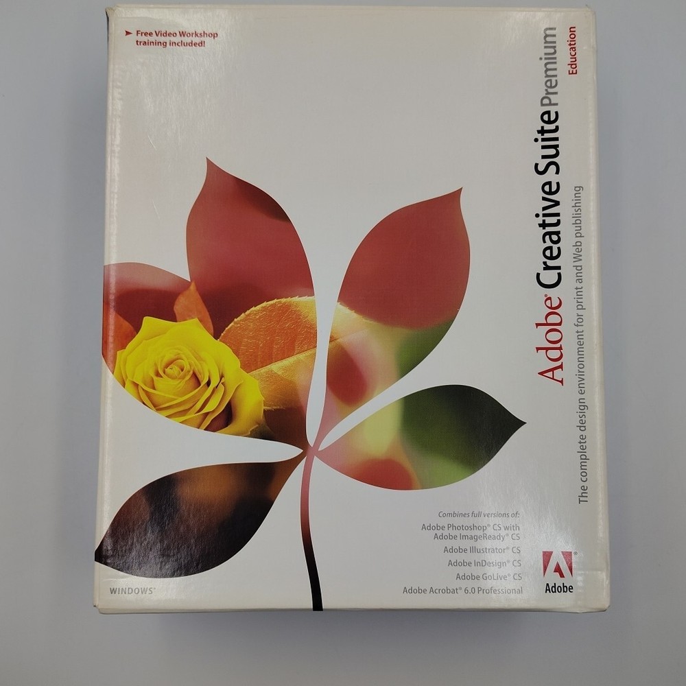 Adobe Creative Suite Premium 2004 w/Discs and Serials