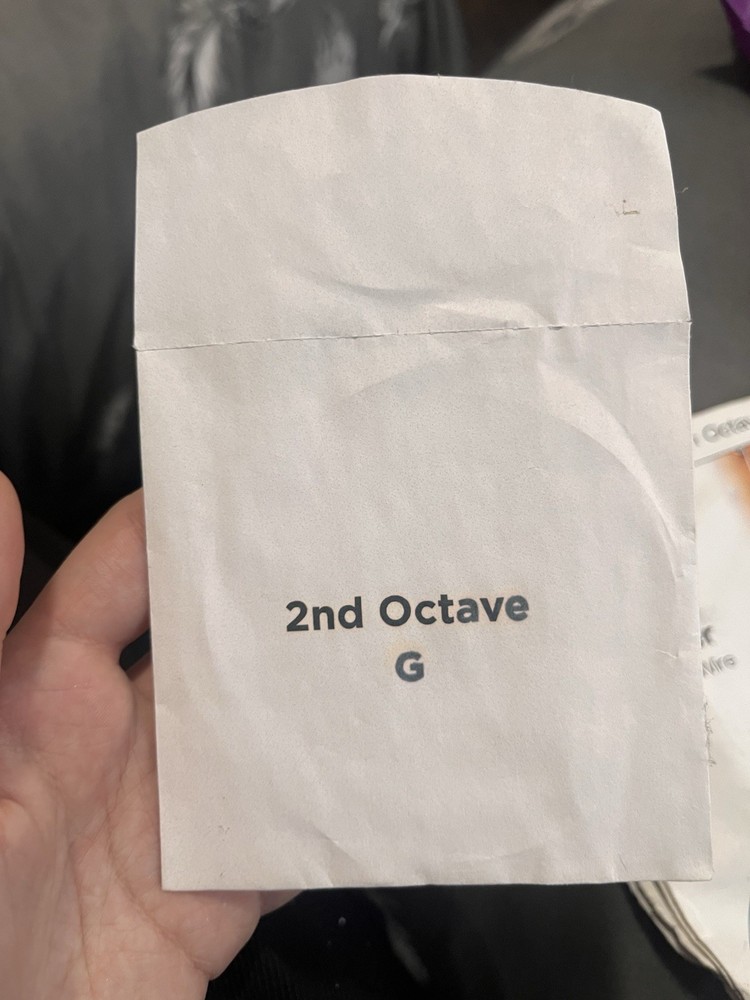 Harp String Second Octave G Natural Gut