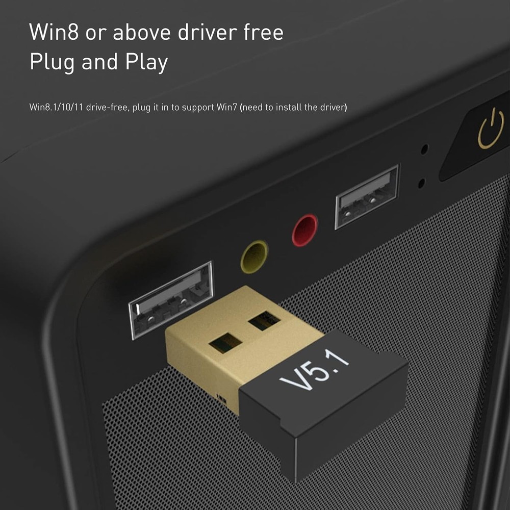 Wireless Bluetooth Receiver 5.1 - 2 USB Adapters for Enhanced Stability & Range