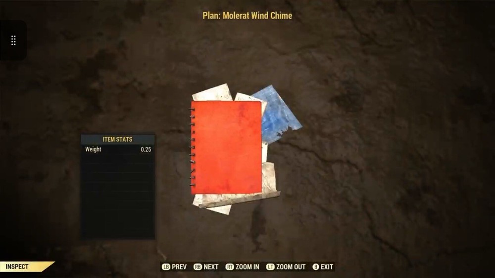 (Xbox) Molerat Wind Chime Plan