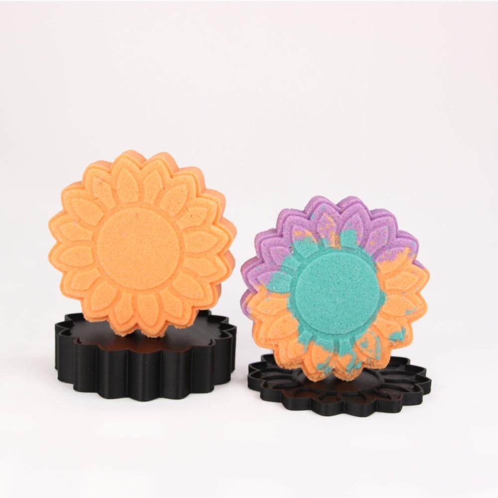 SUNFLOWER Bath Bomb Mold, DIY original BathBombs Set 3D Printed Kit