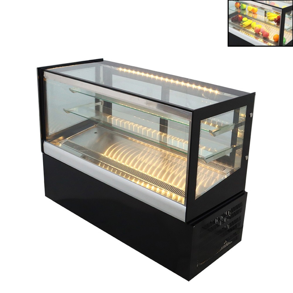 47" Desktop Refrigerated Display Cooler Cabinet Bakery Showcase Back Open 220V