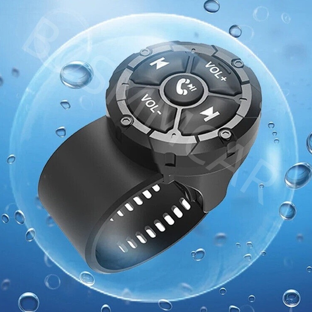 Bluetooth Wireless Remote Button Media Controller For Motorcycle Handlebar Mount