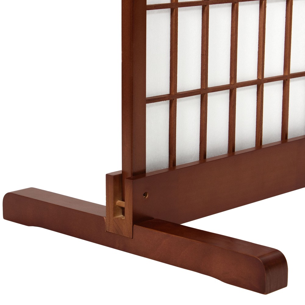 Room Divider Stand Walnut 4 Panel (Stand Only)
