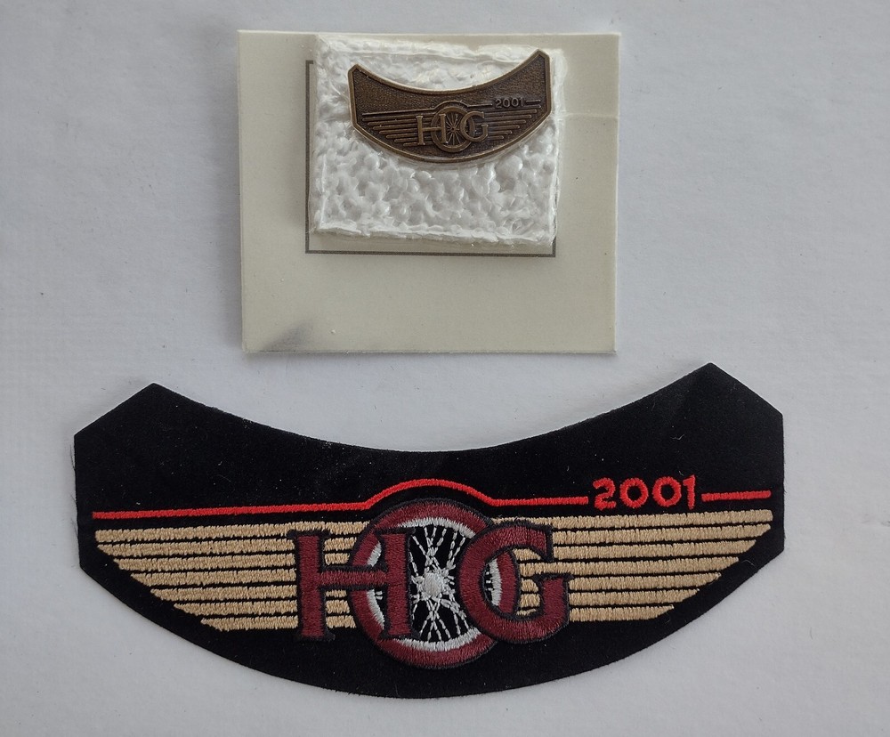 2001 Harley-Davidson HOG (Harley Owners Group) Rocker Patch And Pin