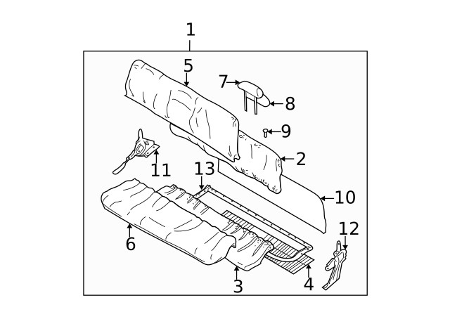 Genuine GM Headrest Guide 12473336