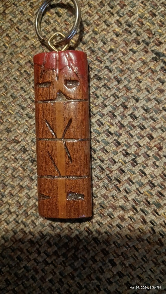 Small Teak Hand carved Key Chain(REZA)