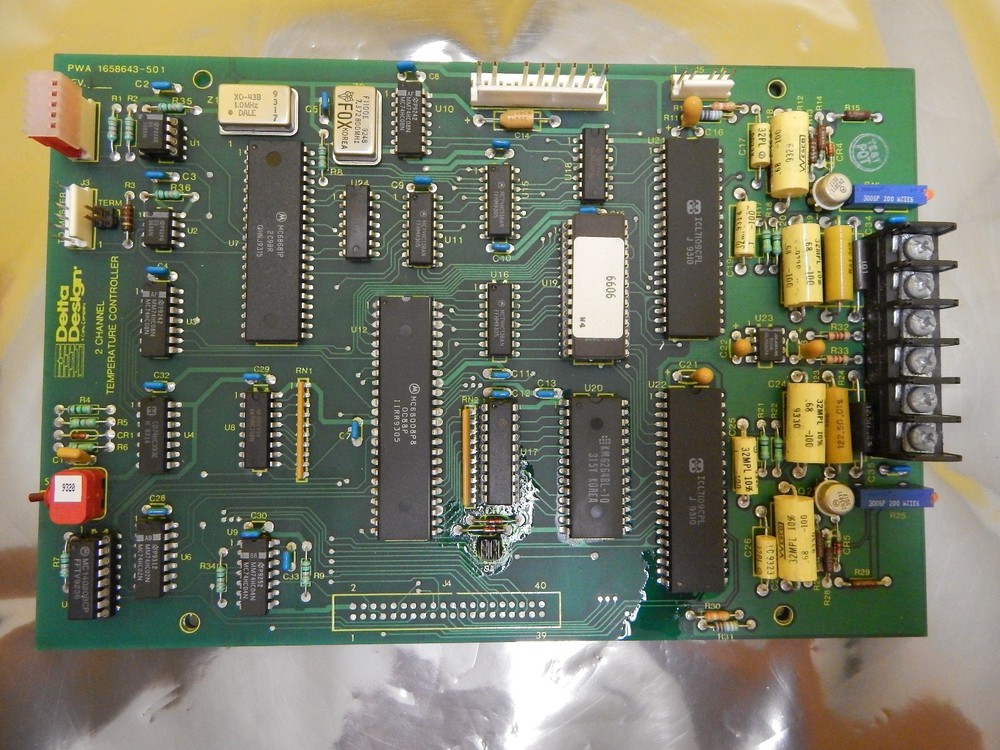 Delta Design 1658643-501 2 Channel Temperature Controller Board PCB Used Working