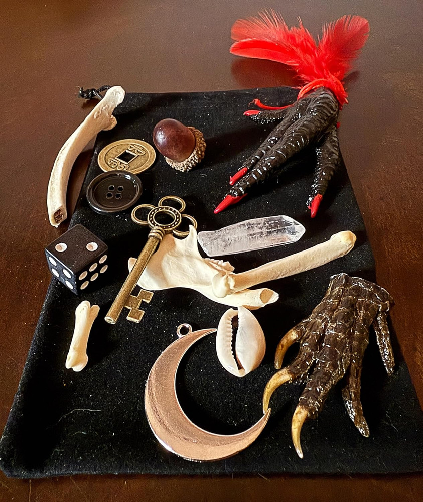 Bone Throwing Divination Kit – Bone Kit – Osteomancy- Divination – Voodoo – Hood