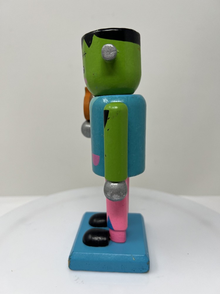 Frankenstein Blue Pink Nutcracker Halloween Prop Decoration Figure