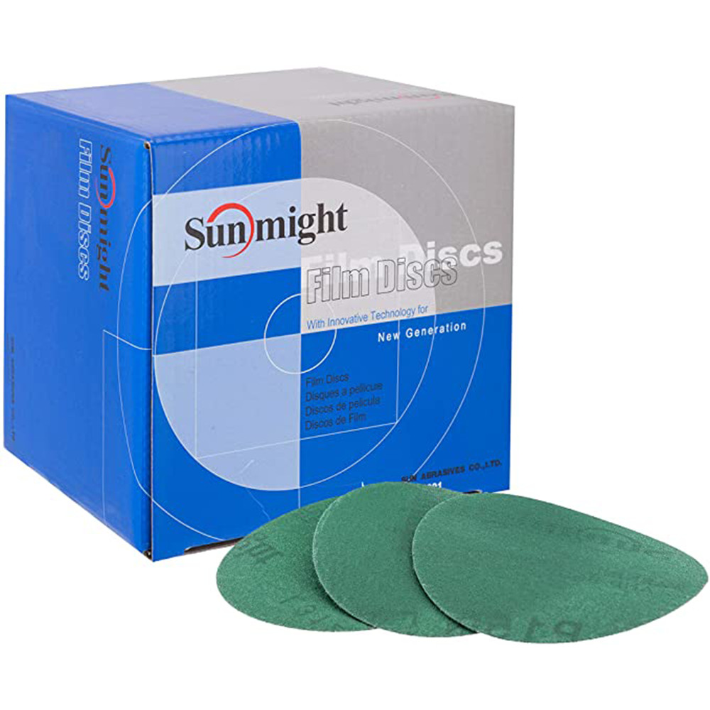 Sunmight 3" No-Hole Grip Sanding Discs Hook & Loop Auto Body Abrasive