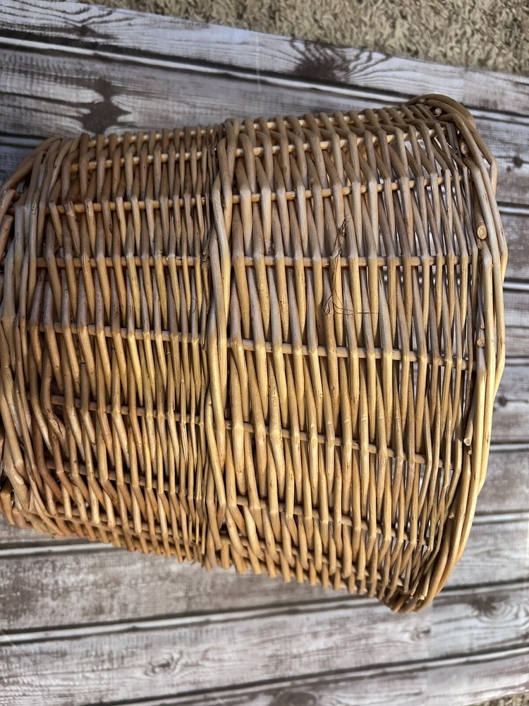 D Shaped Wicker Bike Basket
