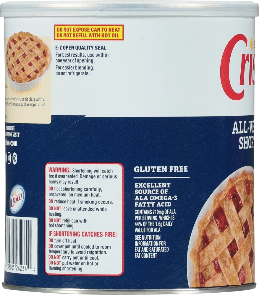 Crisco All-Vegetable Shortening, 48 oz