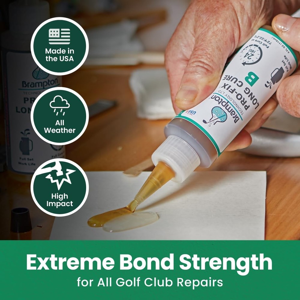 Brampton PRO-FIX Long Cure Golf Epoxy - Full Set Work Life - Extra Strength -...