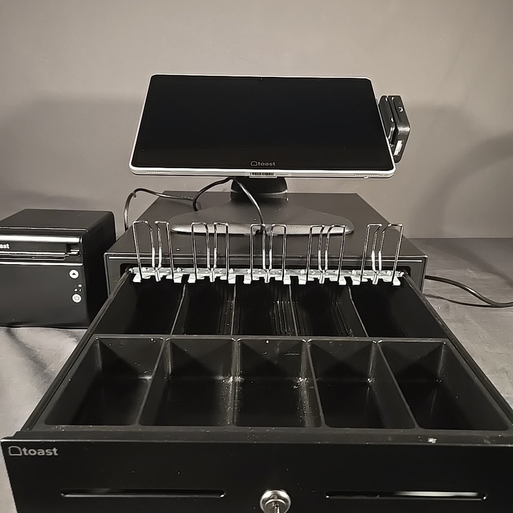 Toast Flex TT200 POS System Touch Screen w/ Printer, card reader & Cables