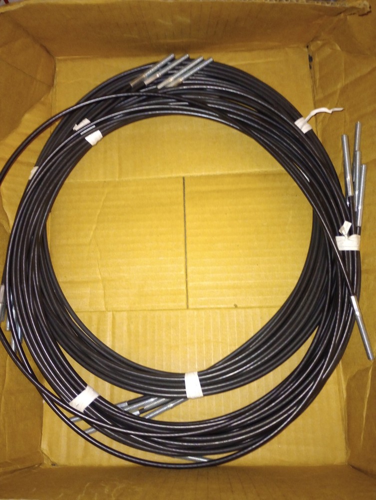 NEW 11 PCS CABLE MFG & ASSEMBLY 09-8001 BLACK WEIGHT STACK CABLES