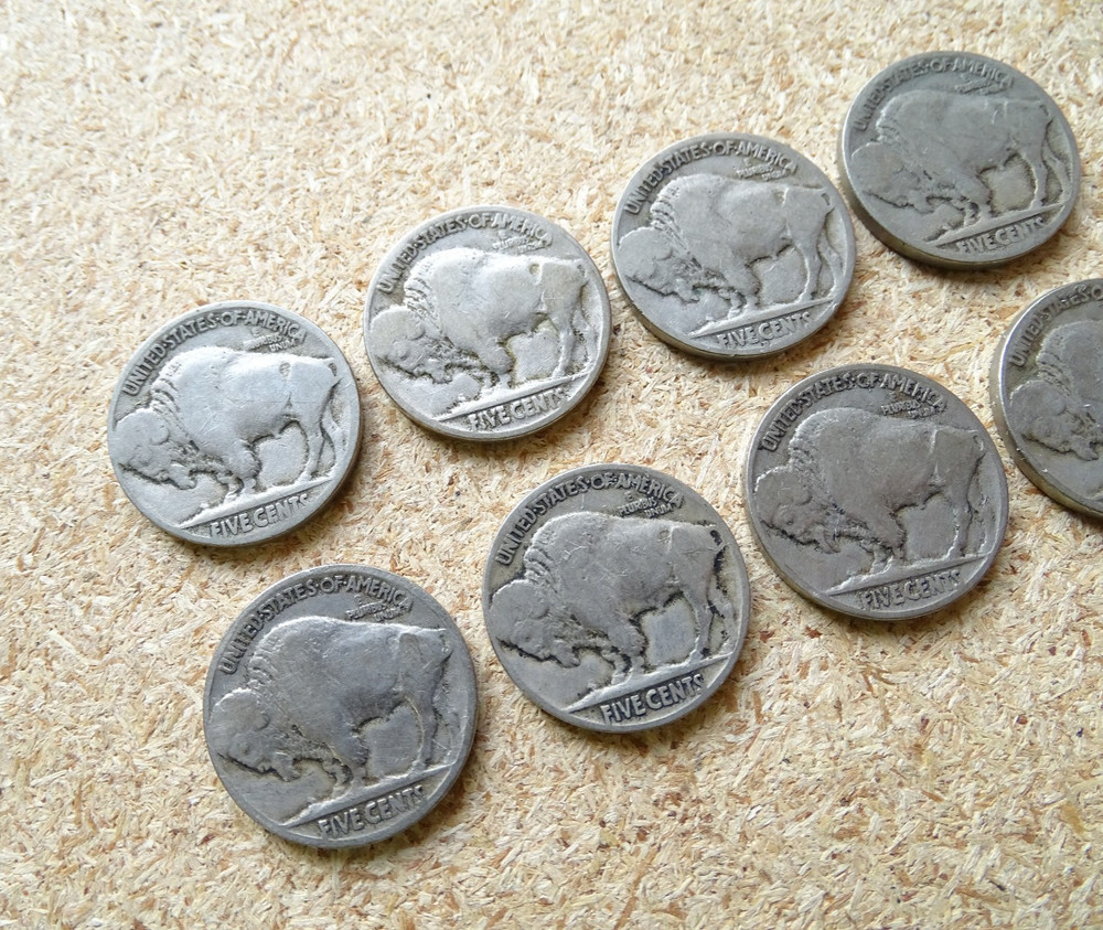 8 Assorted Buffalo Nickels / FedEx FS / 414933_8bn