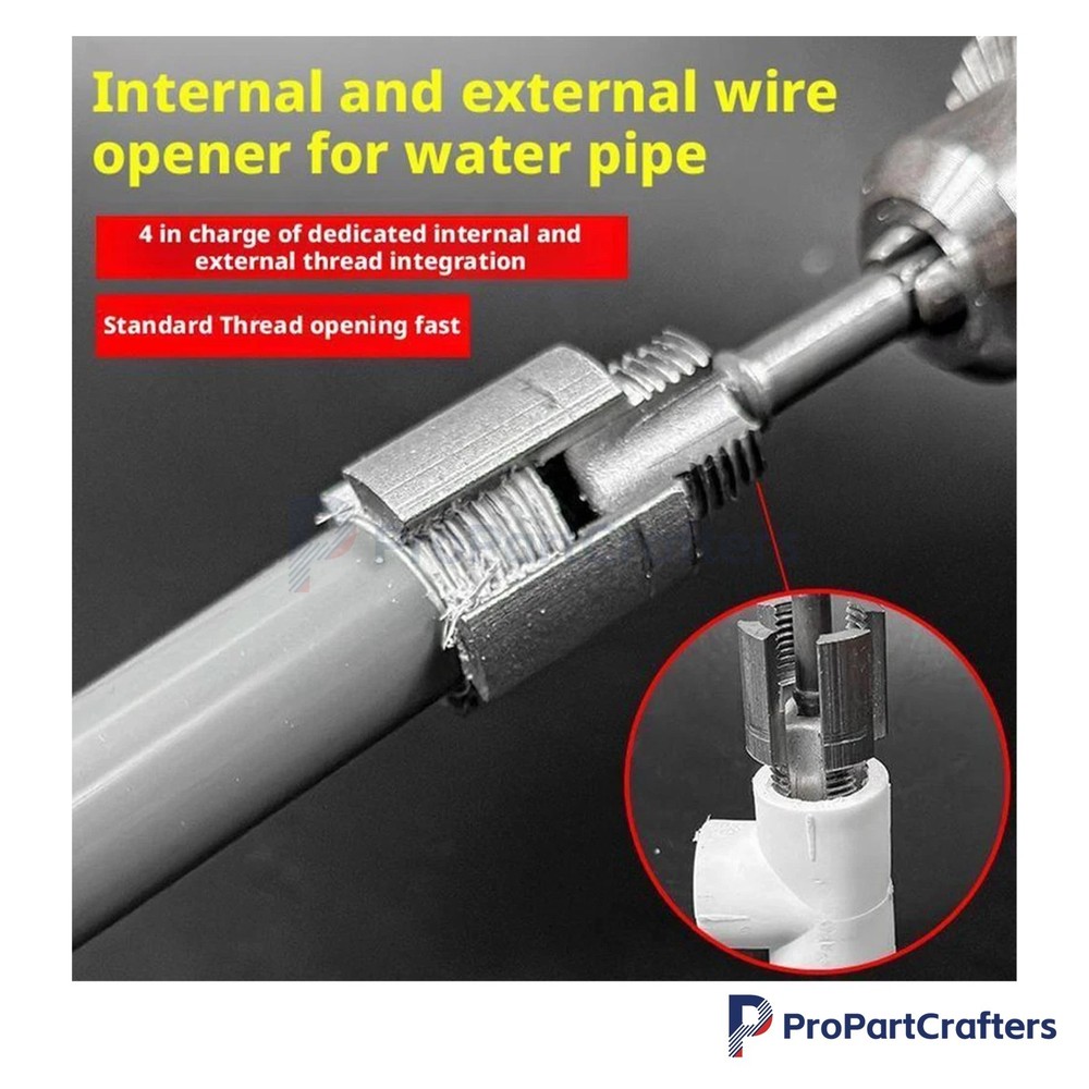 PVC Pipe Threader Kit Integrated Internal & External Pipe Threading-Tool