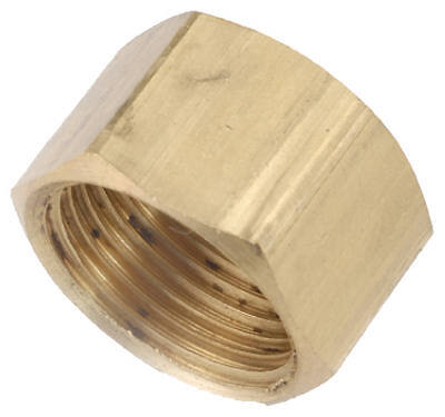 Anderson Metals 730081-06 Compression Cap, Brass, 3/8 In. - Quantity 10