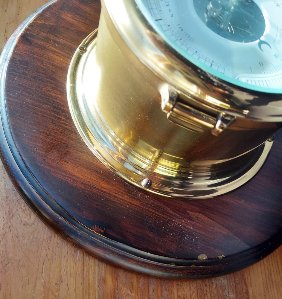 Schatz Brass Ship's Compensated Precision Barometer & Thermometer, West Germany