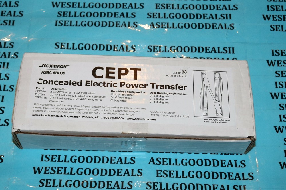 Securitron CEPT-C5E Concealed Electric Power Transfer US32D New