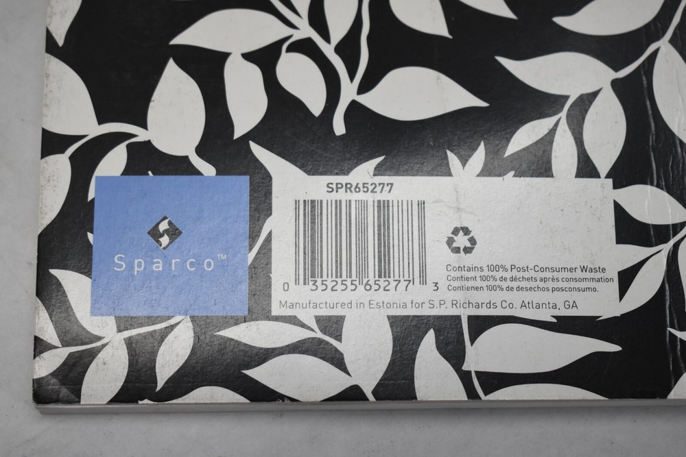 Sparco College Ruled 80 Sheet Composition Notebook SPR65277 Leaf Pattern 16 Pack