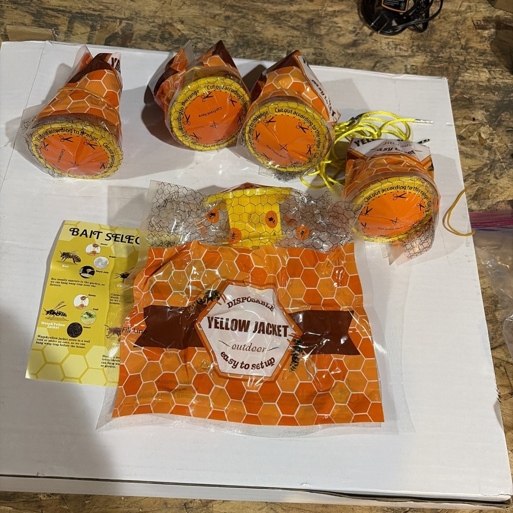 Effective 5 Pack Hornet & Bee Traps - Safe Outdoor Insect Control Solution