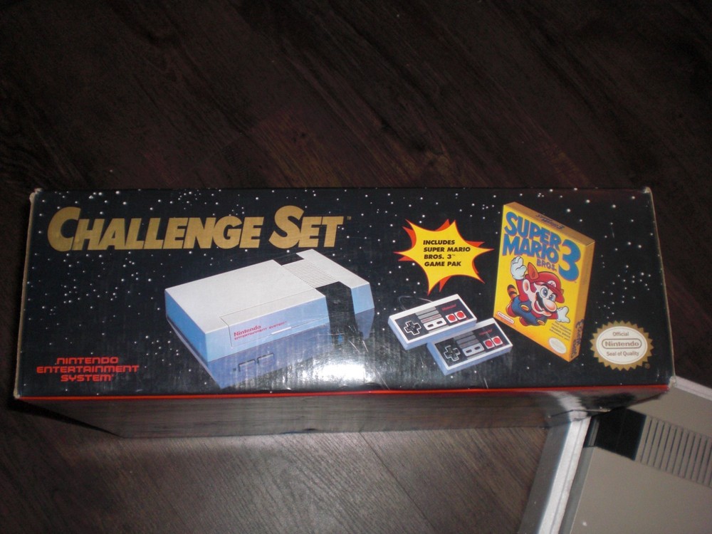 NES Nintendo Entertainment System Console Challenge Set CIB Box System w Foam