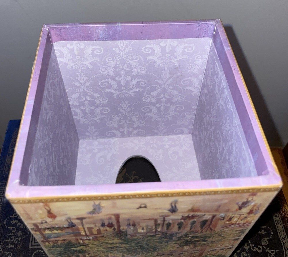 Punch Studio Tissue Box Cover Paris ~ 5" Square Eiffel Tower Lavender