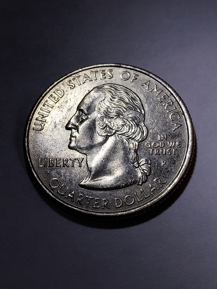 2005 P Error State Quarter. Obv. Die Chips. Oregon.