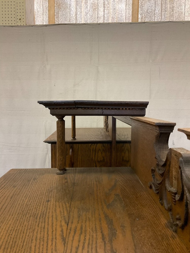 Antique Oak Double Side By Side Secretary Bookcase