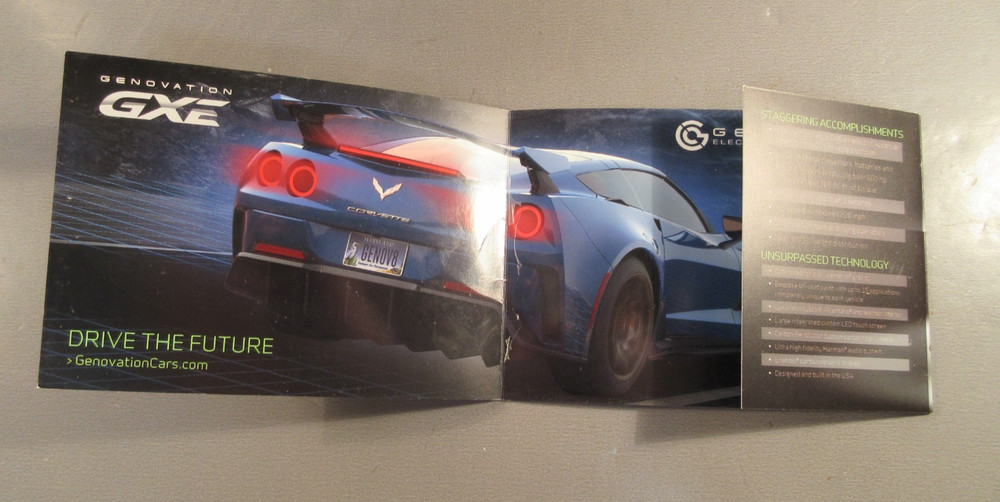 Genovation GXE Electric Corvette Brochure