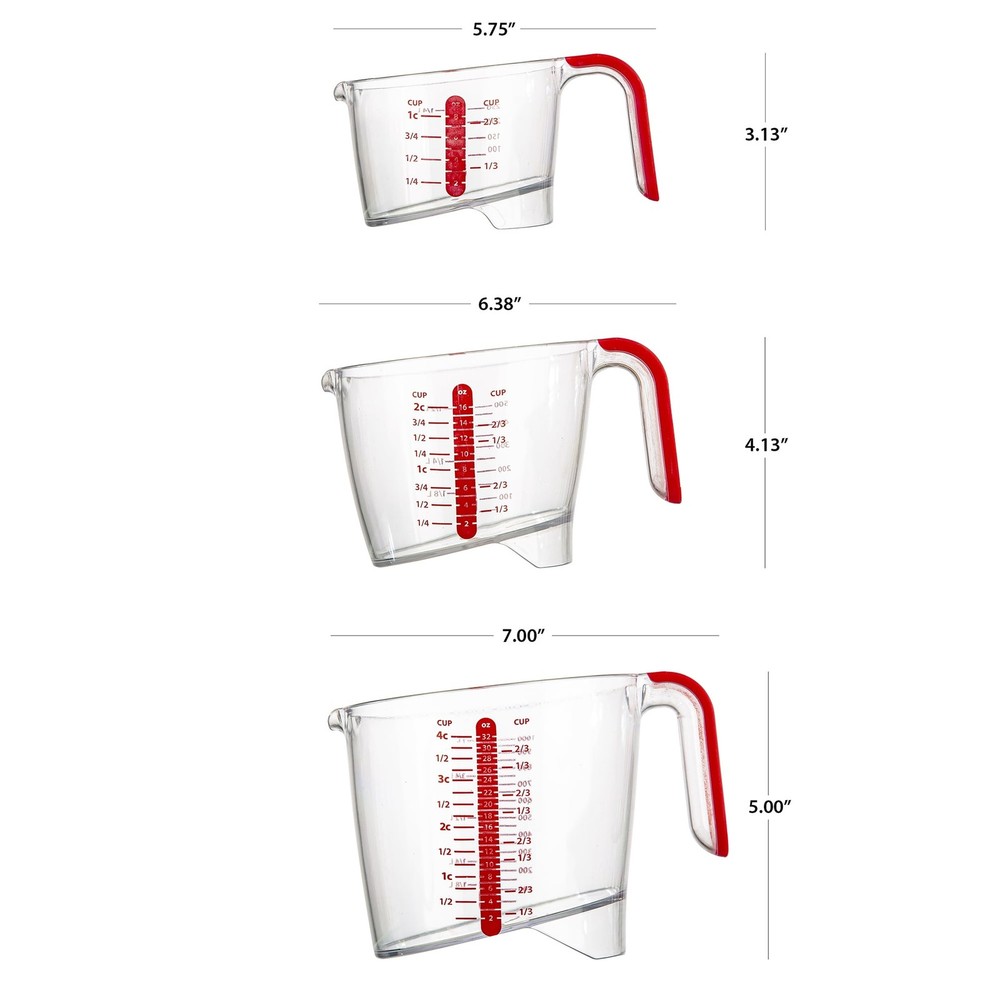 PrepSolutions 3 Piece Liquid Measuring Cup Set,NEW PRODUCT EXPLOSION