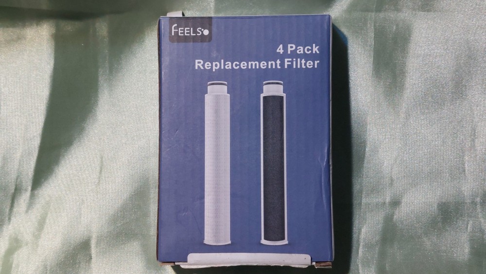 FEELSO 4 Pack Replacement Faucet Filter Plastic White Black