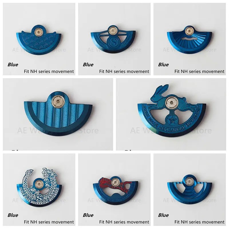 Blue Rotor For NH35 NH36 Automatic Movement Replacement Accessories