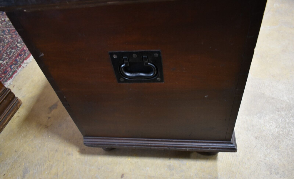 Antique Primitive Blanket Chest, Trunk with Dovetailed Corners