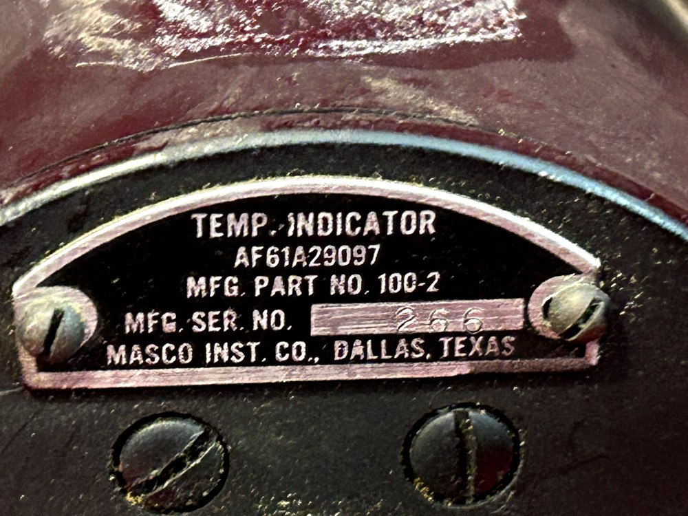 MASCO INST TEMPERATURE INDICATOR P/N 100-2