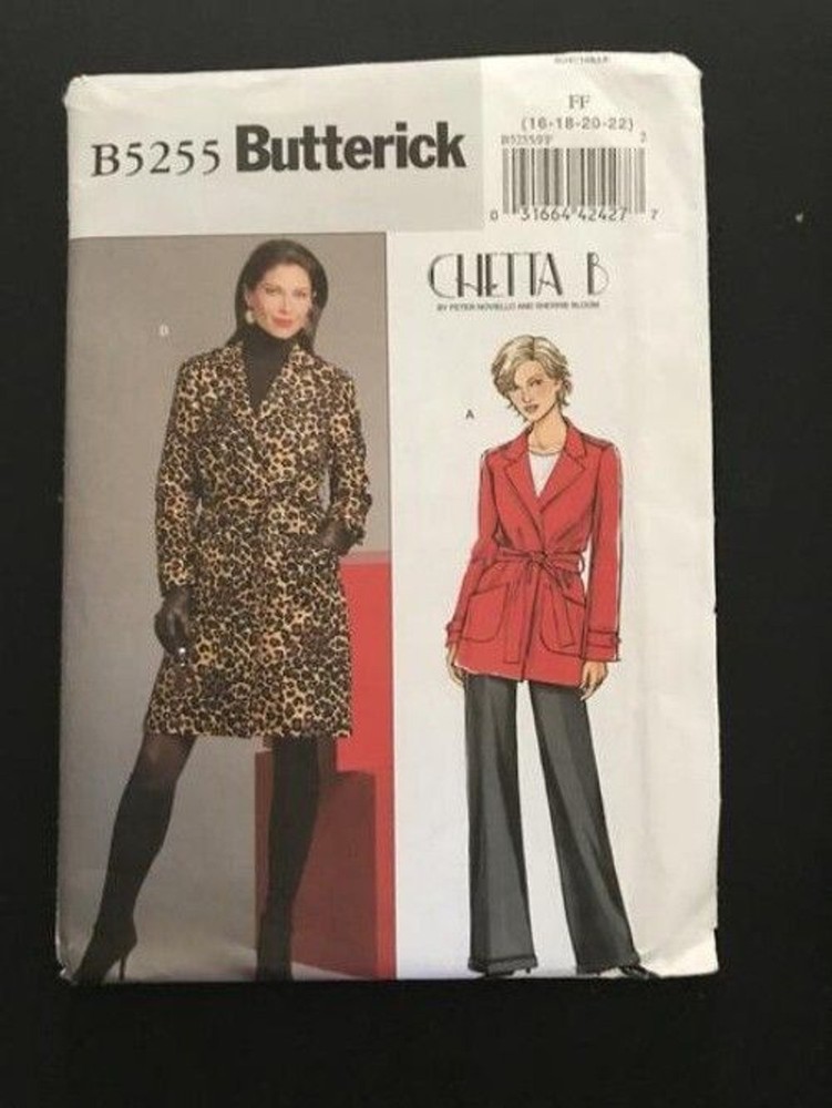 #B5255 Butterick womens coat pattern 16-22