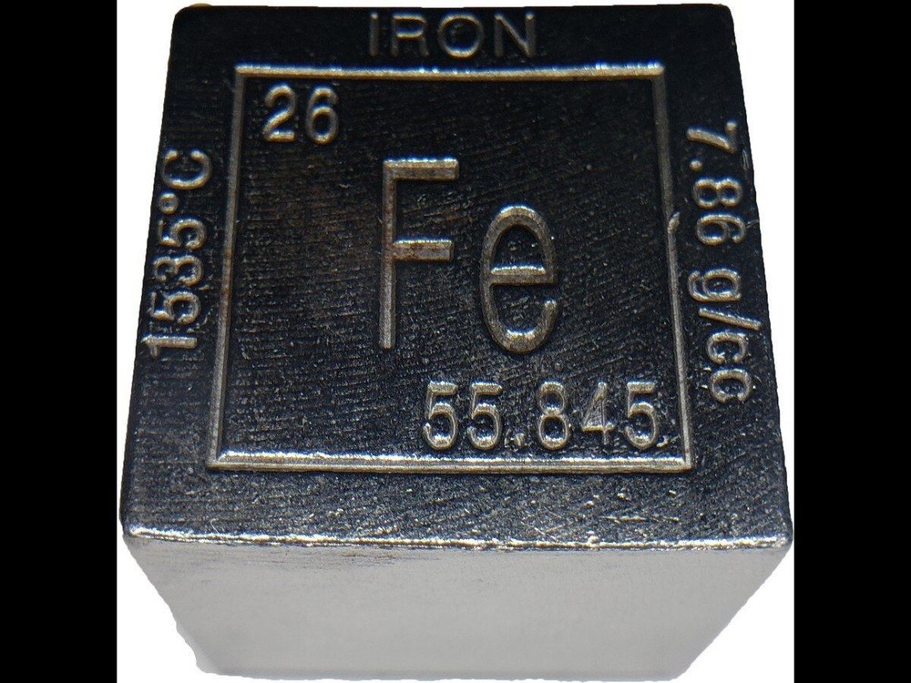 Elemental Cube Collection: 1.25 Inch  Solid Iron Cube